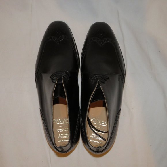 Peal Co Crockett Jones Black Wingtip Boots 8D NWB - Picture 7 of 12